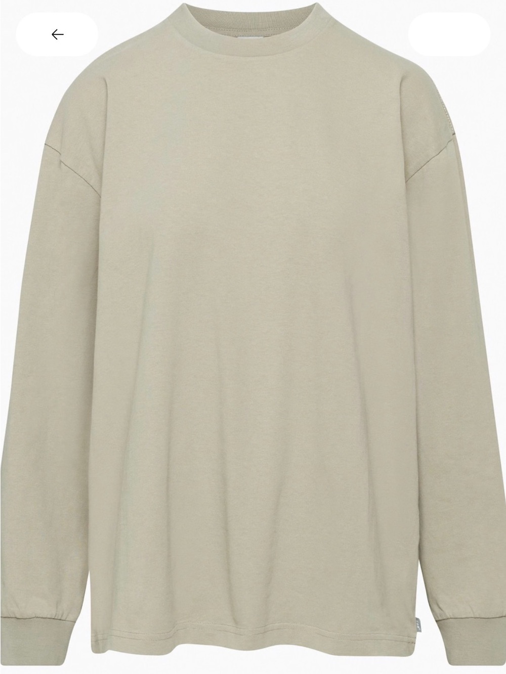 Aritzia TNA Dry Basil Green Alpha Relaxed Crew-Neck Longsleeve- Medium